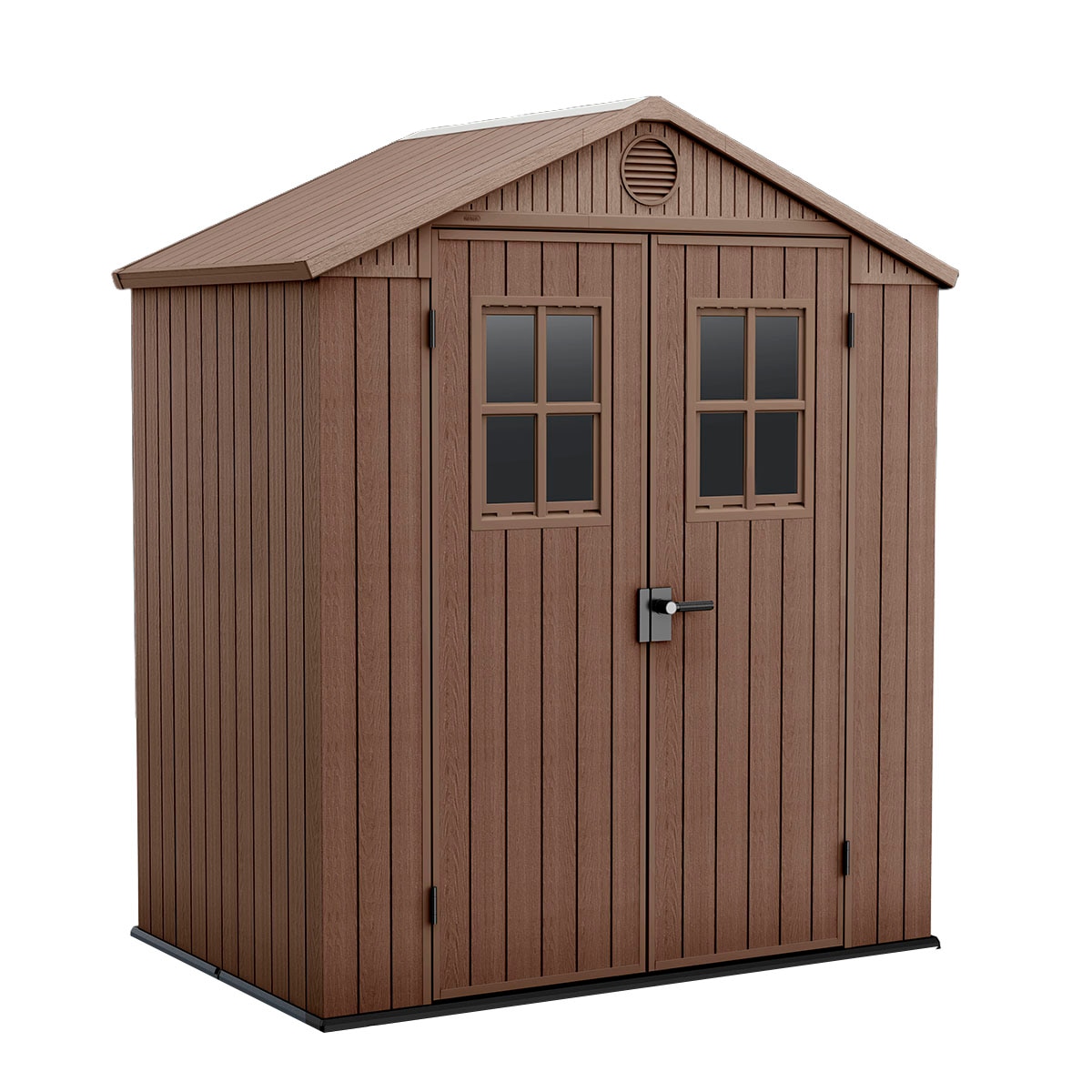 Caseta de resina para exterior Darwin 6x4 de Keter. 190x122x221 cm - Marrón Marrón-1