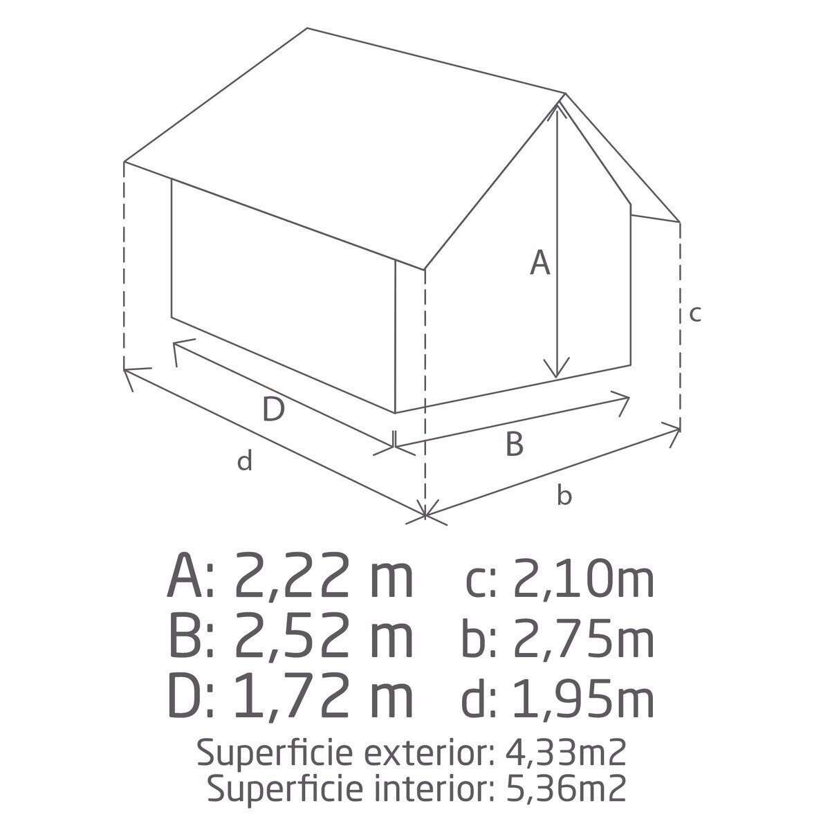 Abrigo metálico Highline 2 com porta standard Prata metalizada-2