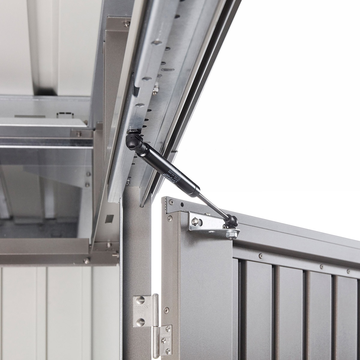 Abrigo metálico Highline 2 com porta dupla Prata metalizada-5