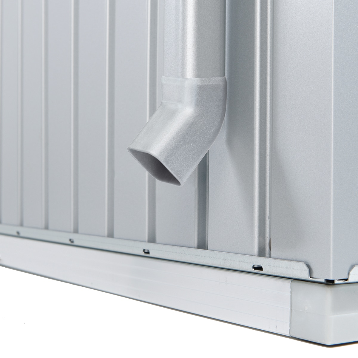 Abrigo metálico Highline 2 com porta dupla Prata metalizada-6