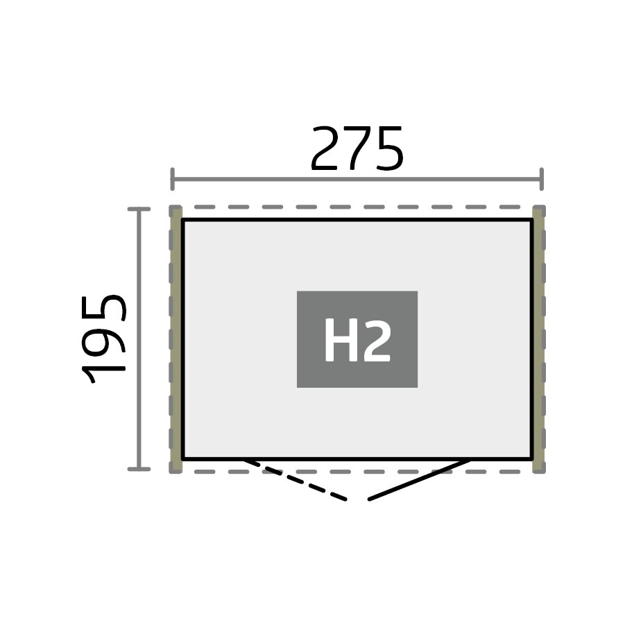 Abrigo metálico Highline 2 com porta dupla Prata metalizada-8