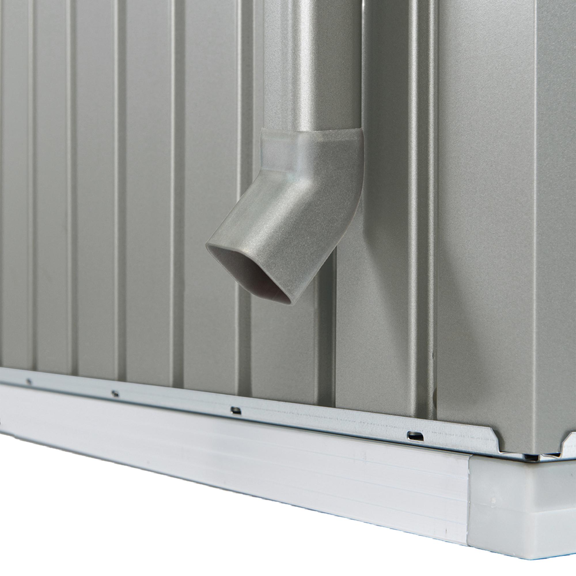 Caseta metálica Highline 1 puerta estándar Gris cuarzo metalizado-5