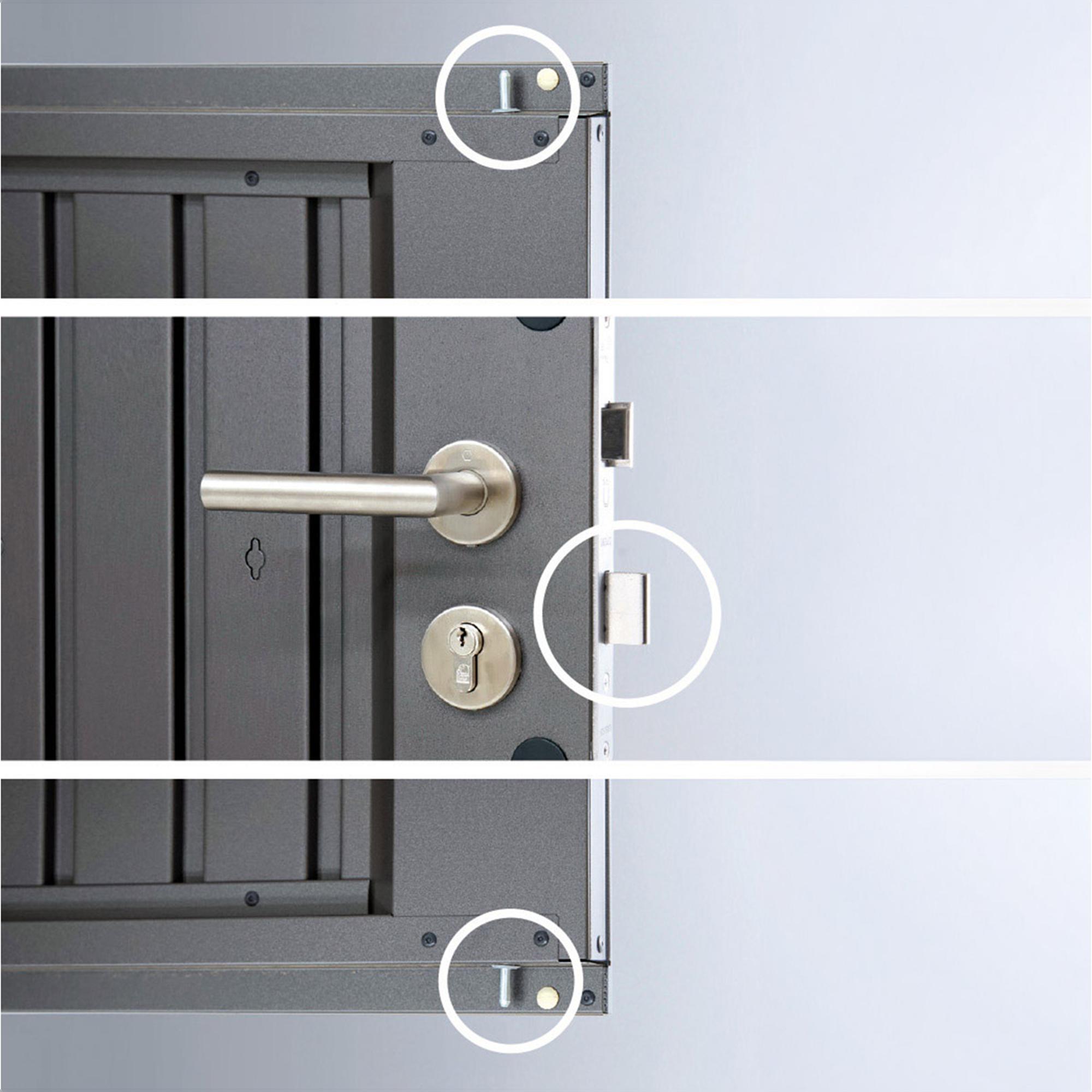 Caseta metálica Highline 1 puerta estándar Gris cuarzo metalizado-6