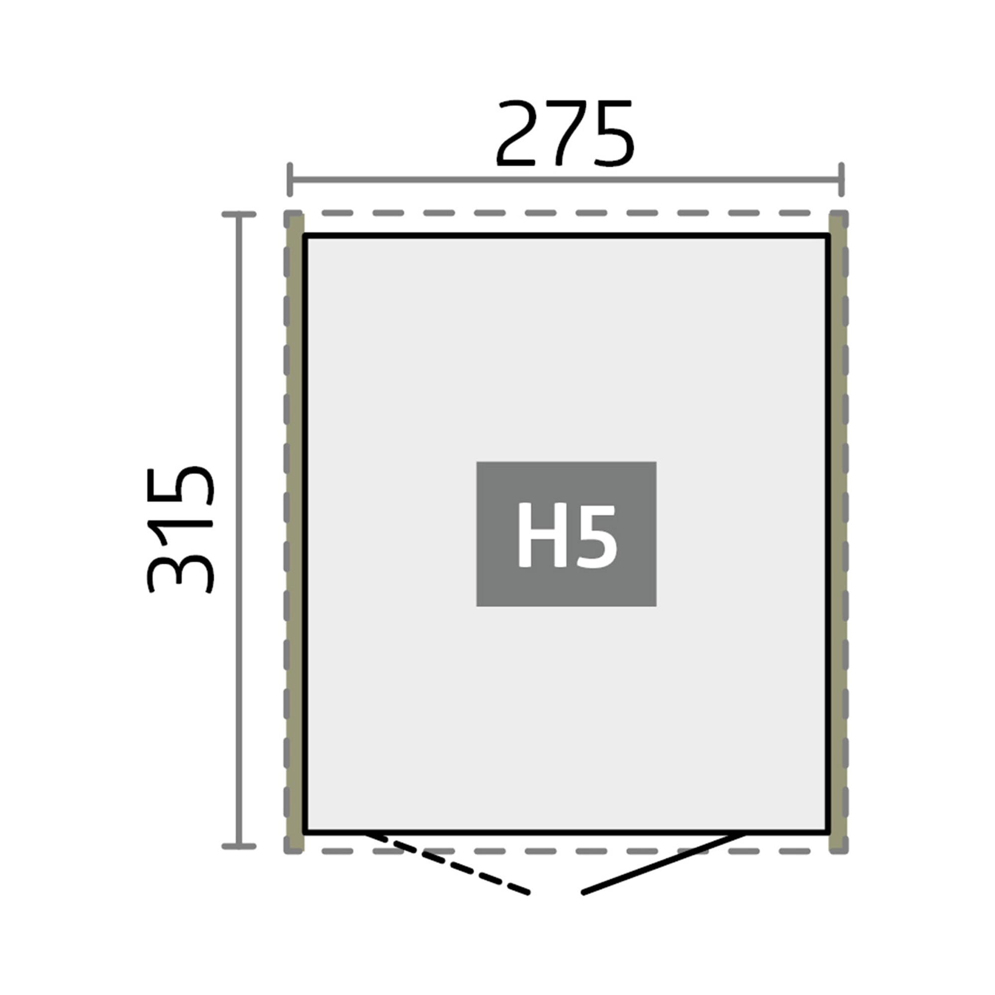 Caseta metálica Highline 5 puerta estándar Gris cuarzo metalizado-7