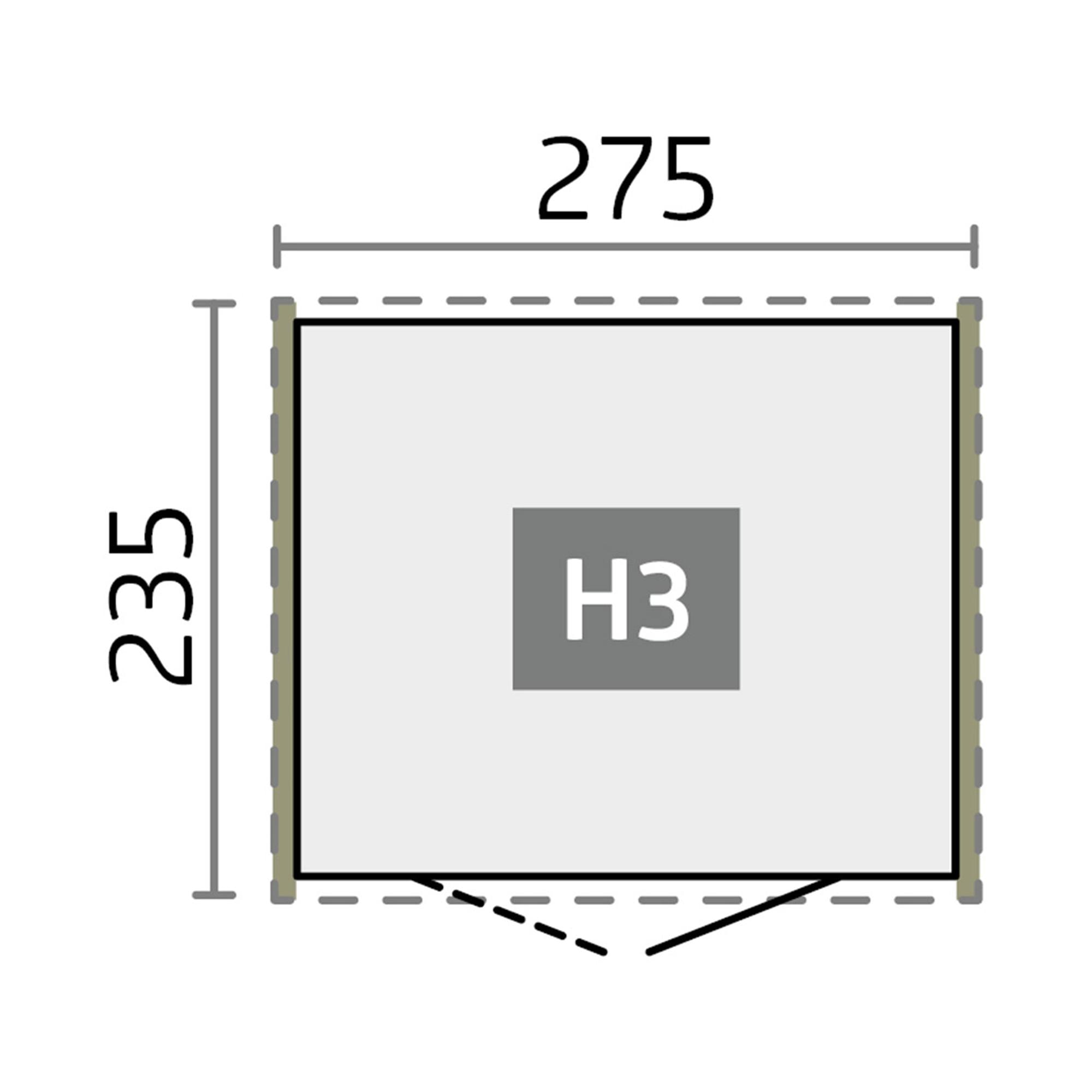 Caseta metálica Highline 3 puerta estándar Gris cuarzo metalizado-7
