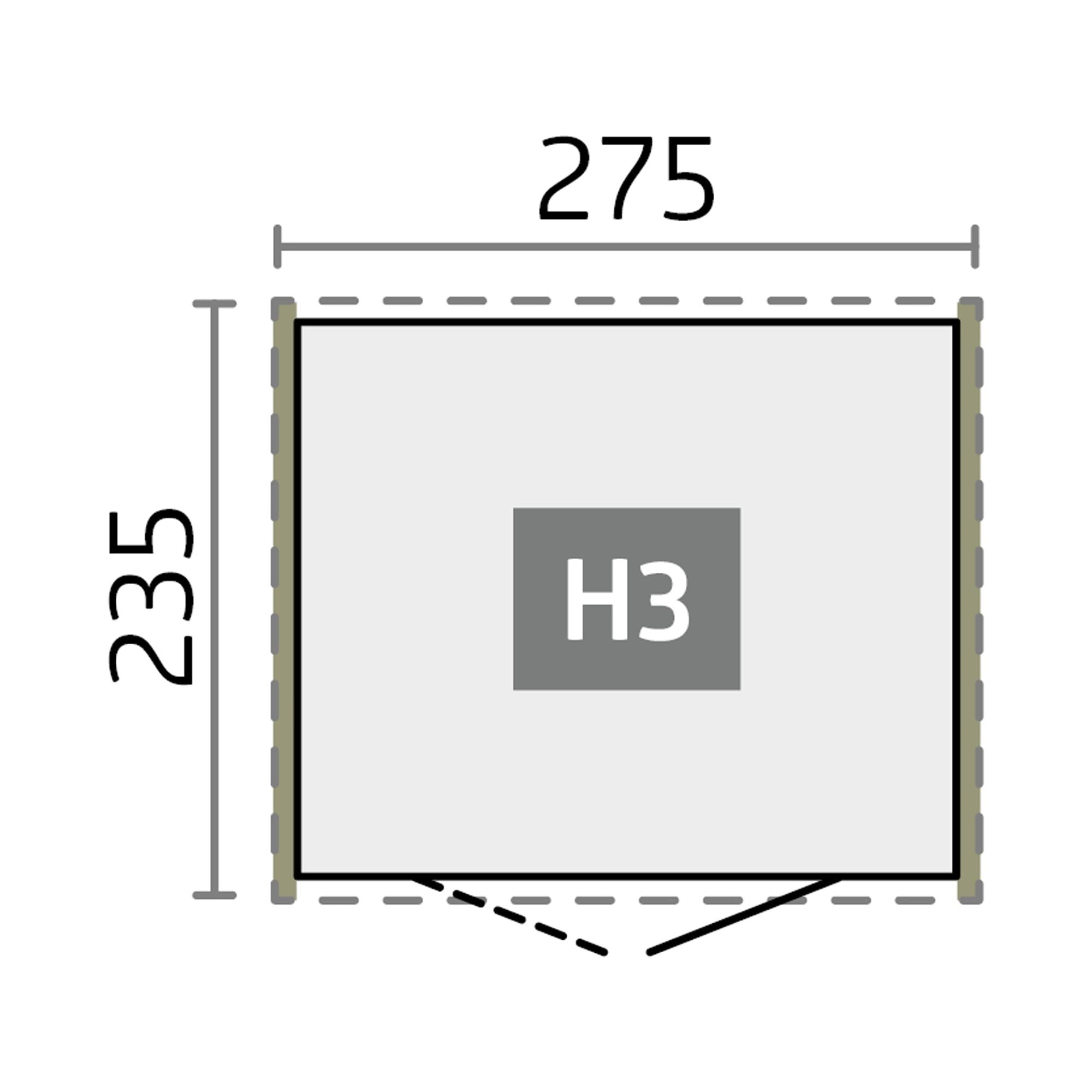 Abrigo metálico Highline 3 com porta dupla Cinzento quartzo metalizado-8