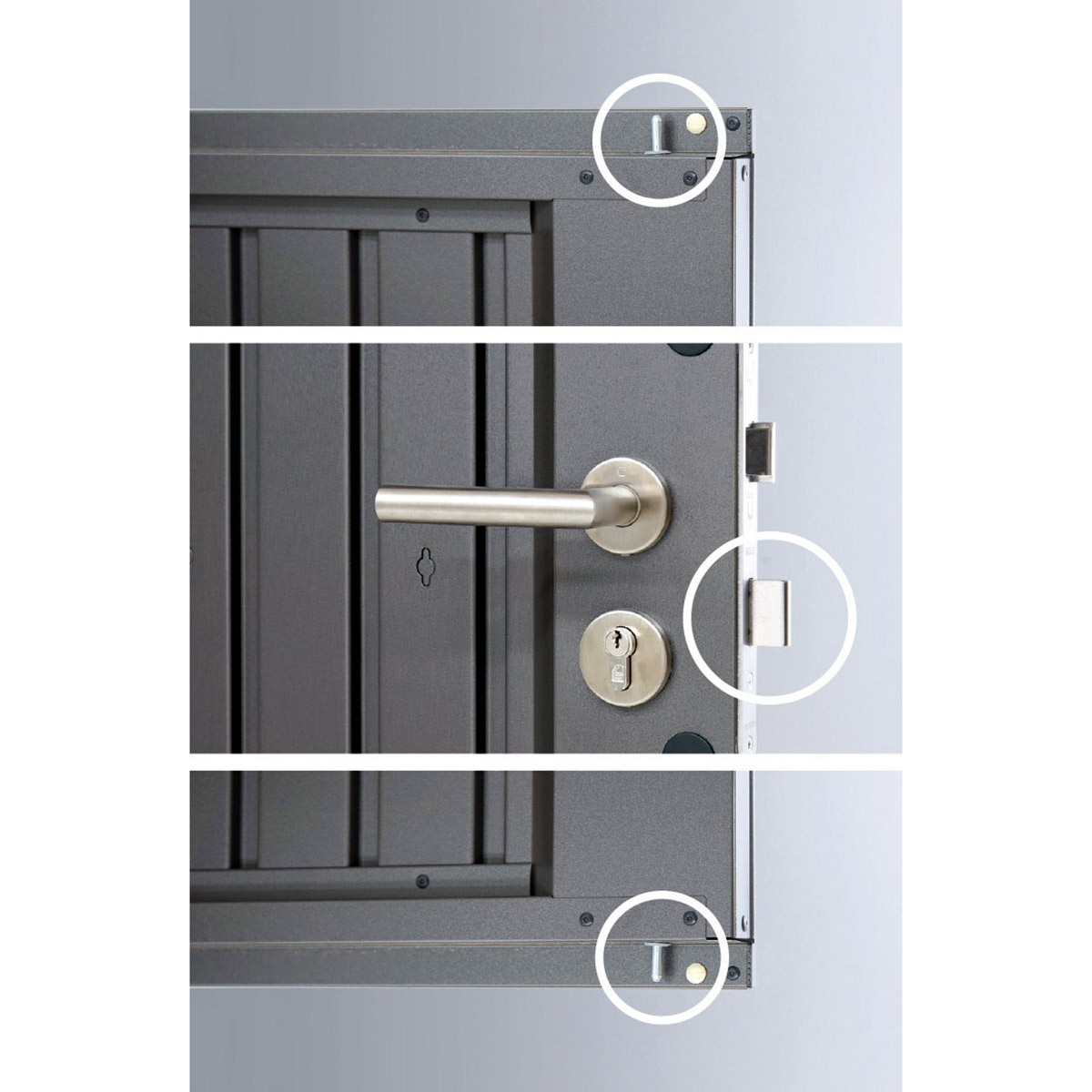 Caseta metálica Highline 4 doble puerta Gris cuarzo metalizado-7