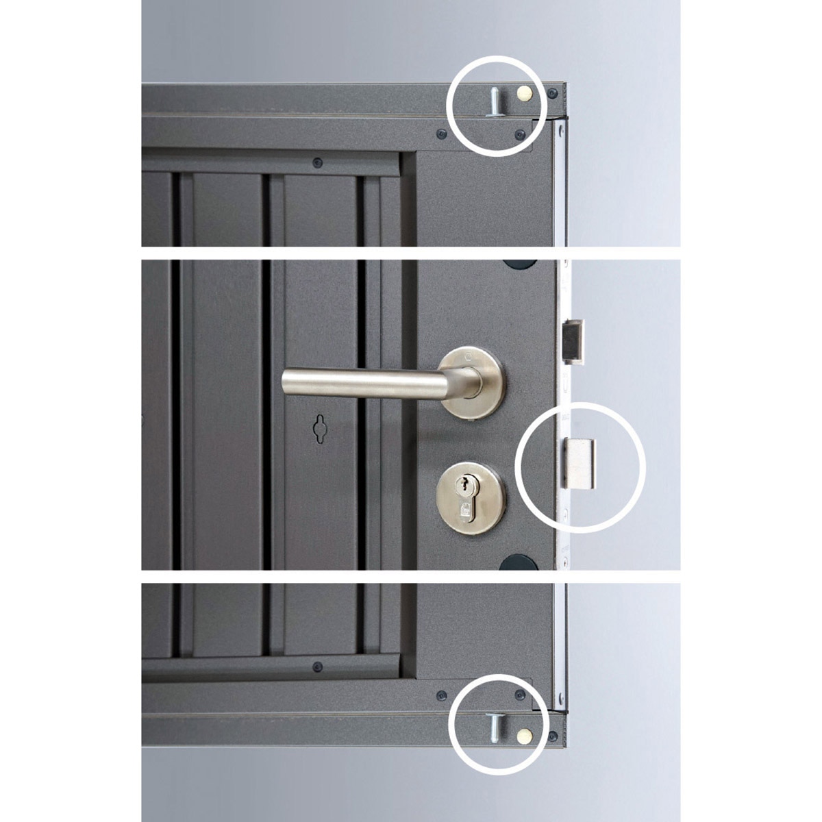 Caseta metálica Highline 5 doble puerta Gris cuarzo metalizado-7