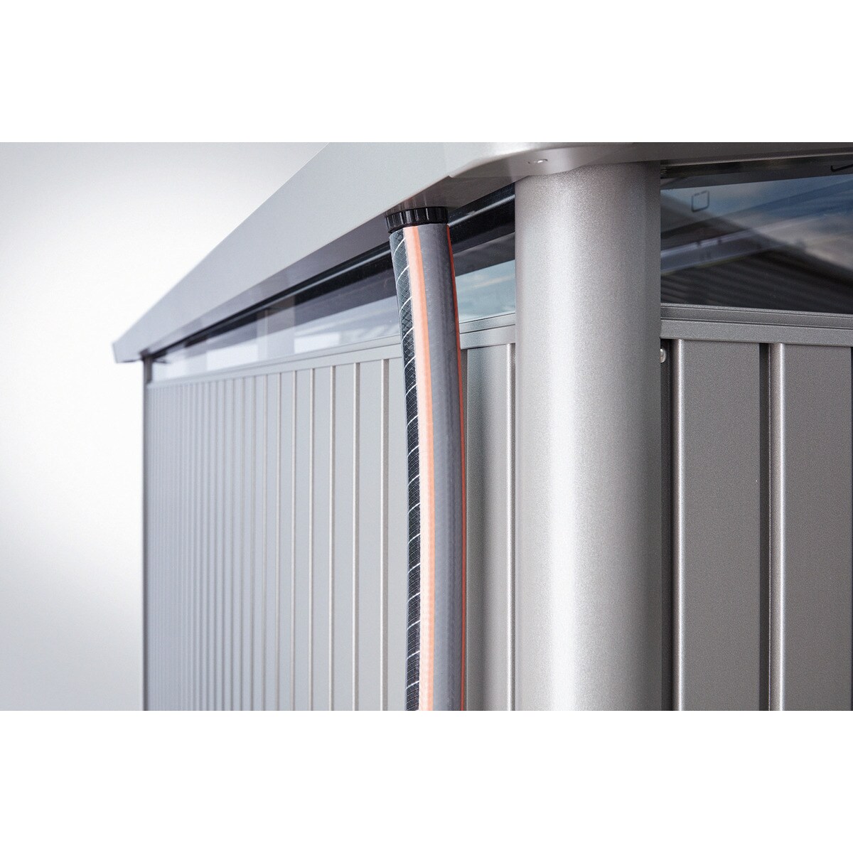 Caseta metálica Panorama puerta estándar Gris cuarzo metalizado-4