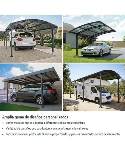 Cochera Aluminio Arizona Breeze Gris oscuro-18