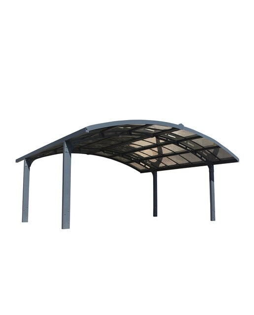 Cochera Aluminio Arizona Breeze x2 - 2 Posibilidades de montaje Gris oscuro-3