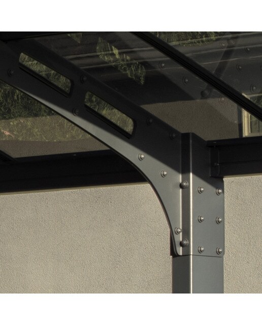 Cochera Aluminio Arizona Breeze x2 - 2 Posibilidades de montaje Gris oscuro-10