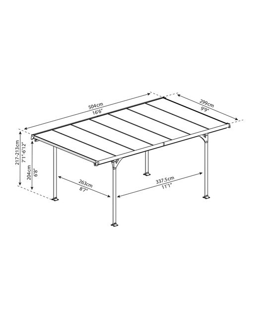 Garagem de Alumínio Verona Cinzento-escuro-14