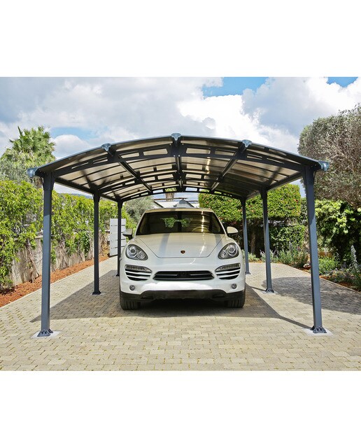 Garagem de Alumínio Arcadia 359 x 649 x 242 cm Cinzento-escuro-3
