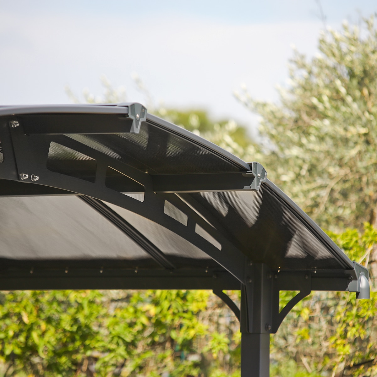 Cochera Aluminio Alpine Altura Regulable 359x507x352 cm Gris oscuro-9