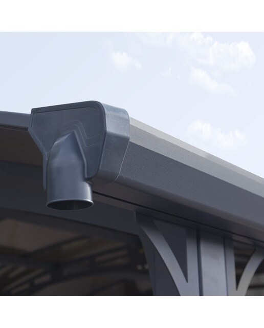 Cochera Aluminio Alpine Altura Regulable 359x863x352 cm Gris oscuro-16