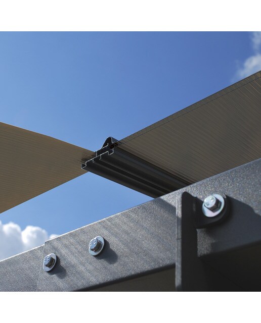 Cochera Aluminio Alpine Altura Regulable 359x863x352 cm Gris oscuro-20