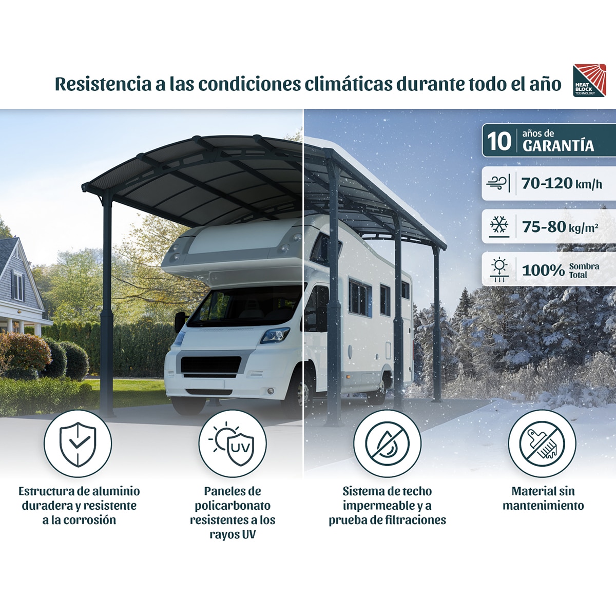 Cochera Aluminio Alpine Altura Regulable 359x1290x352 cm Gris oscuro-14