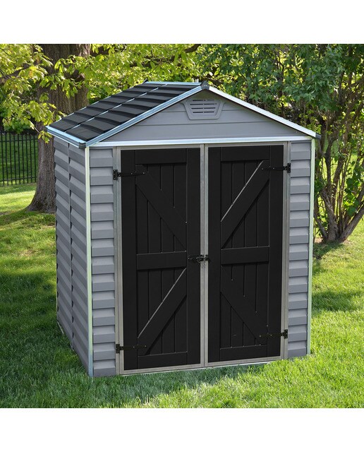 Caseta policarbonato+aluminio Skylight 185 x 154 cm Gris-2