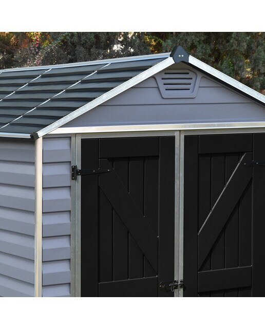 Caseta policarbonato+aluminio Skylight 185 x 154 cm Gris-3