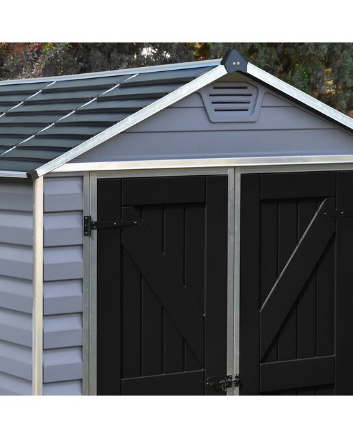 Caseta policarbonato+aluminio Skylight 185 x 229 cm Gris-4