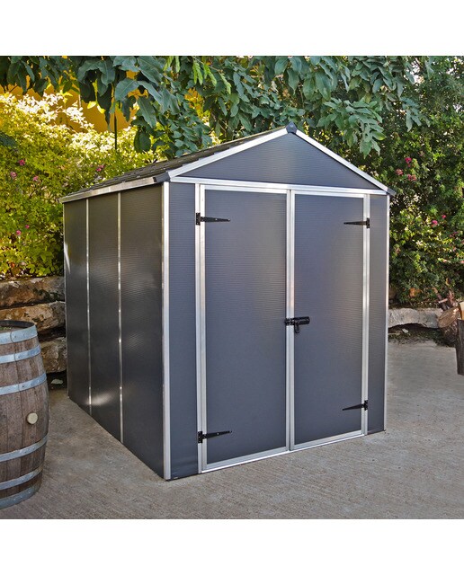Caseta policarbonato+aluminio Rubicón 185 x 229 cm Gris oscuro-3