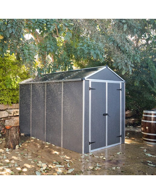 Caseta policarbonato+aluminio Rubicón 185 x 304 cm Gris oscuro-2