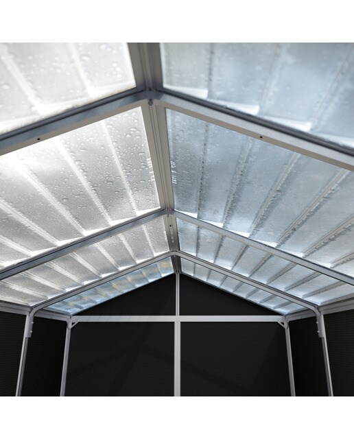 Caseta policarbonato+aluminio Rubicón 185 x 304 cm Gris oscuro-7