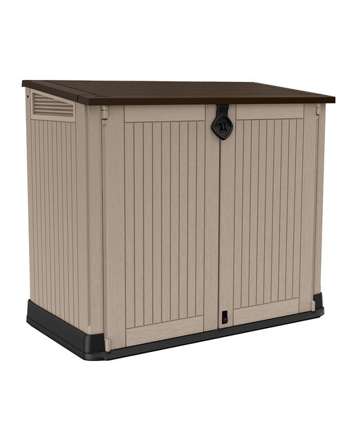 Arcón de jardín resina, 845 itros, 130 x 74 x 110 cm Beige-4