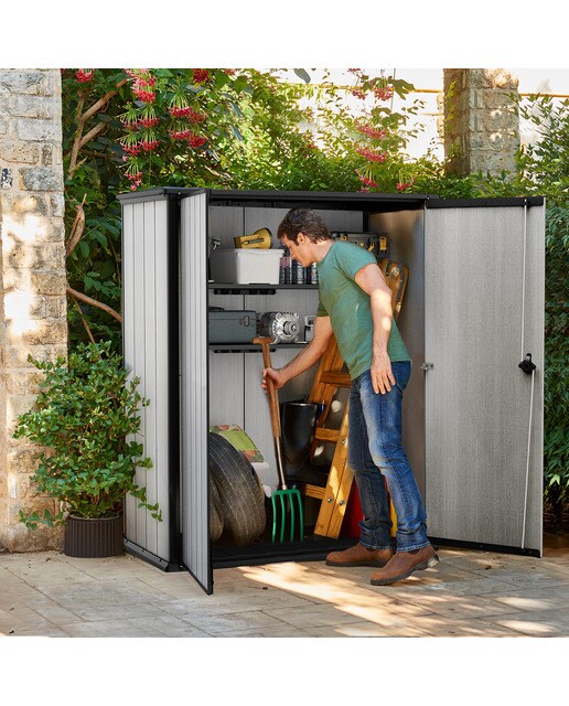 Abrigo de Resina High Store Plus 1400 L 140x170x73,6 cm Cinzento-5