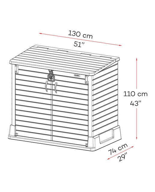 Arcón Guardacubos PVC 850 l Antracita-14