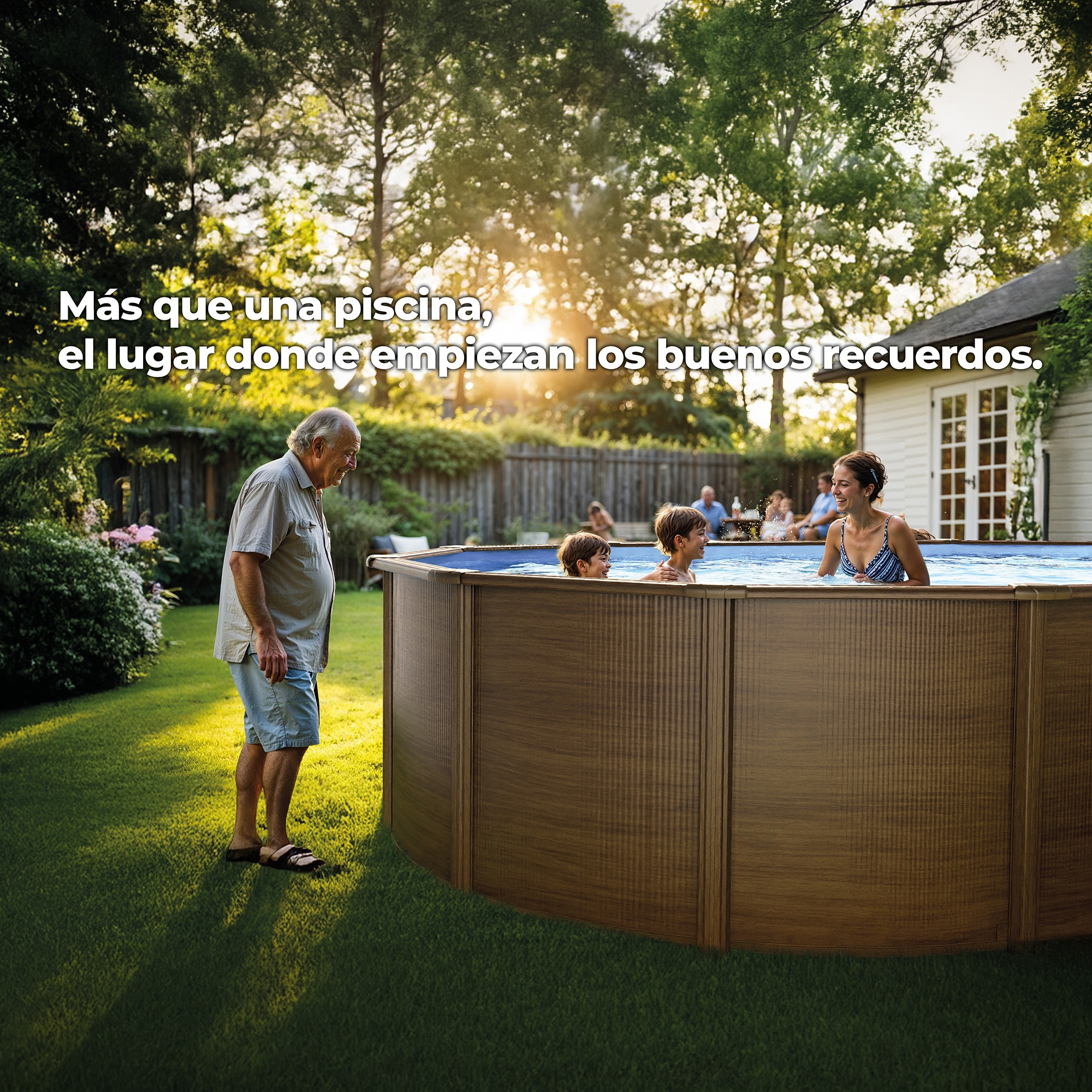 Piscina Acero Oval aspecto Madera 610 x 375 x 120 cm 7