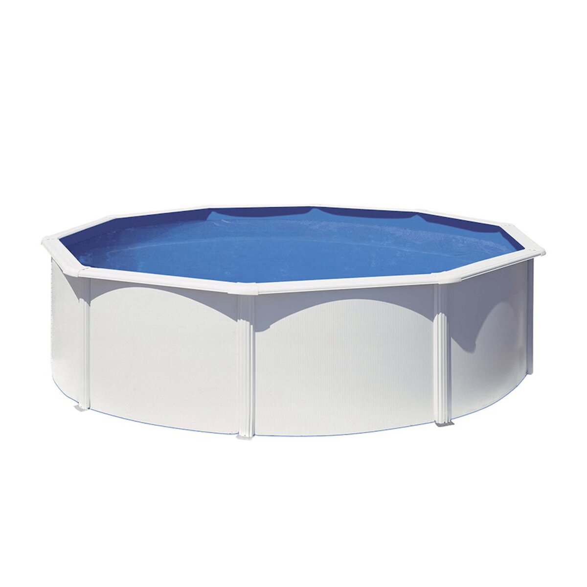 Piscina de Aço Redonda Lacada Ø300x120 cm - Branco Branco-1