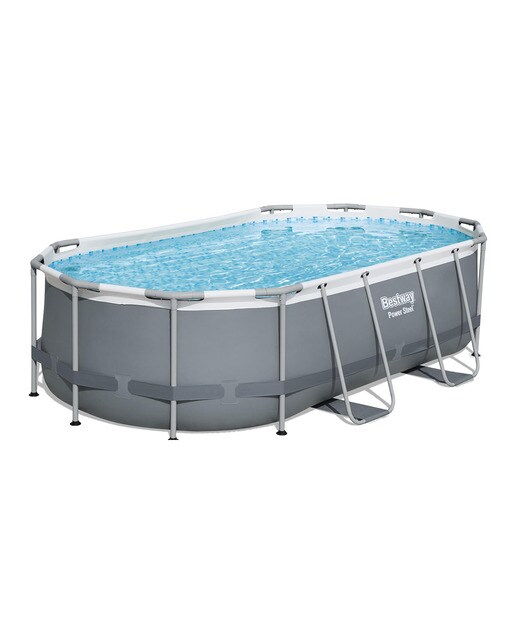 Piscina ovalada tubular Power Steel 424 x 250 x 100 cm 1