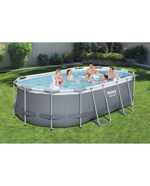 Piscina ovalada tubular Power Steel 424 x 250 x 100 cm 2