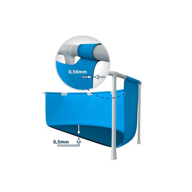 Piscina rectangular tubular Small Frame 300 x 75 x 200 cm Azul-6