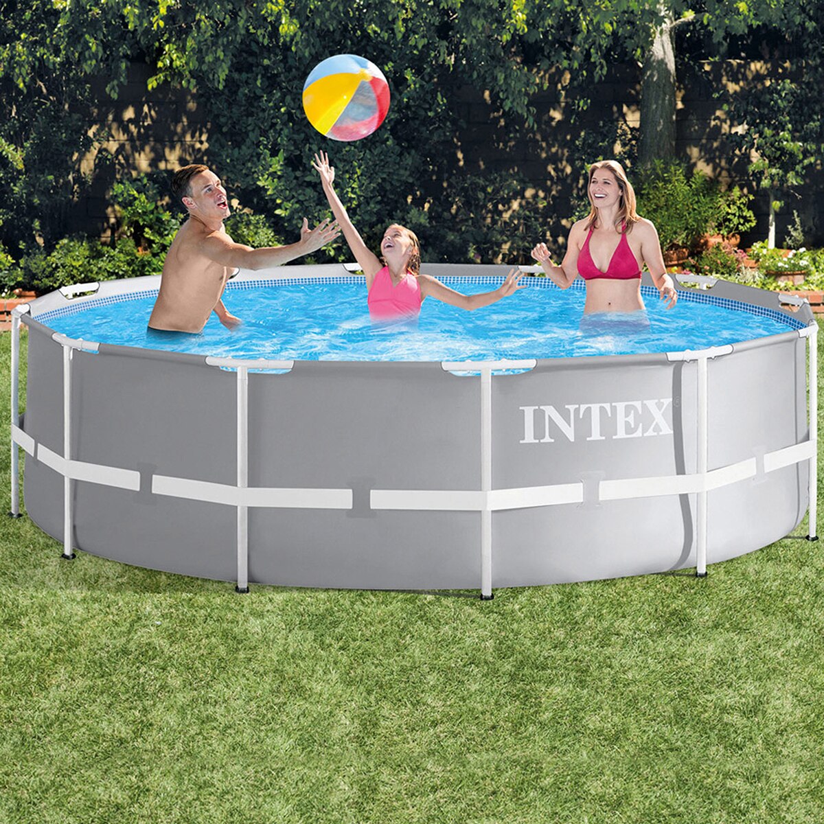 Piscina Desmontable Tubular Prisma Frame Ø 366 x 99 cm Gris-3