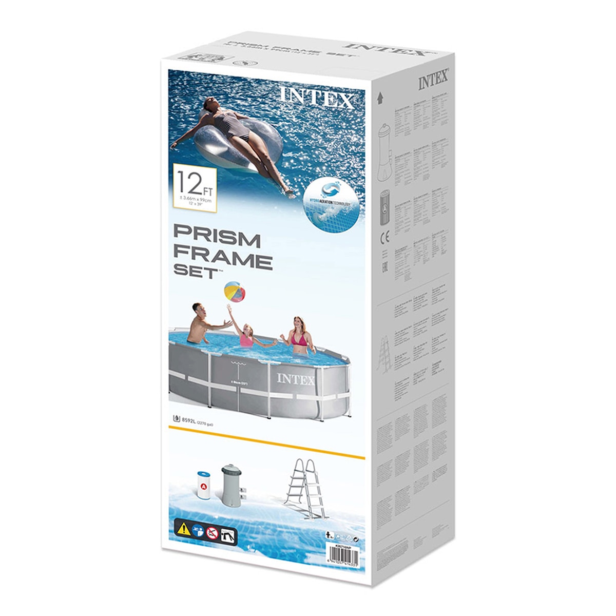 Piscina Desmontable Tubular Prisma Frame Ø 366 x 99 cm Gris-5