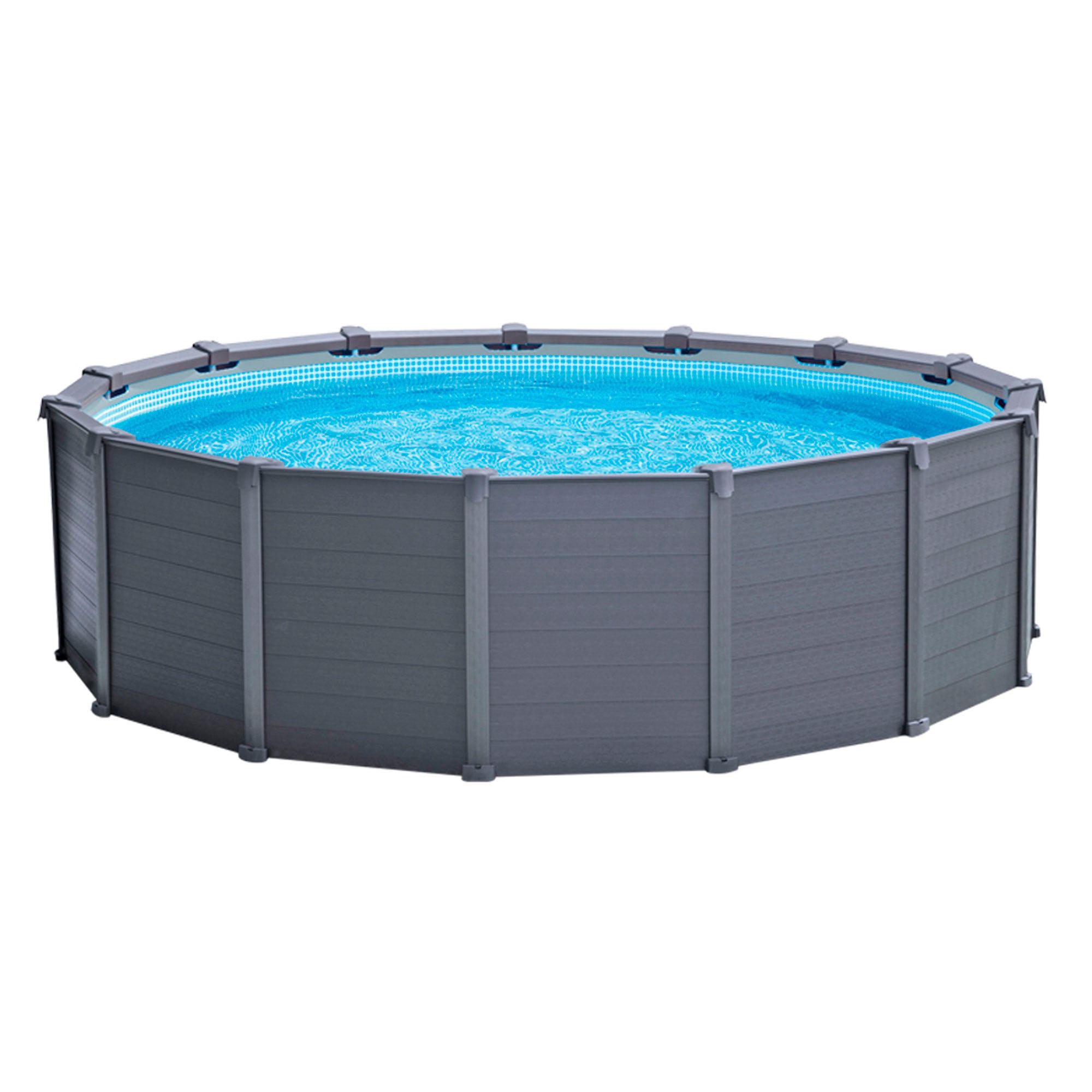 Piscina redonda Panelada Graphite Gray Ø 478 x 124 cm Grafito-3