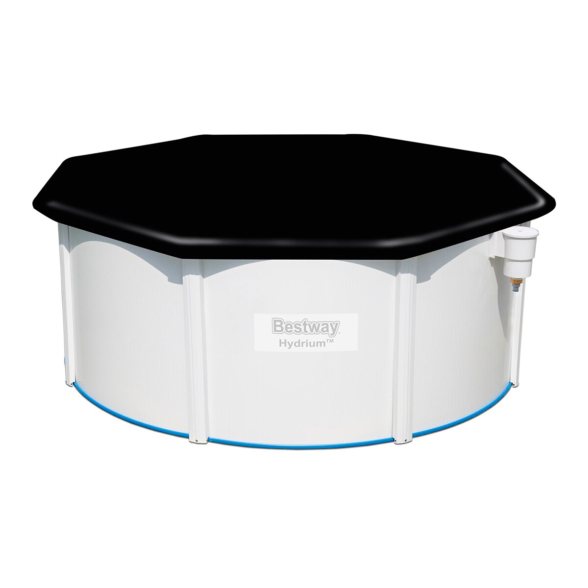 Piscina chapa de acero reforzada Hydrium Ø 300 x 120 cm Blanco-3