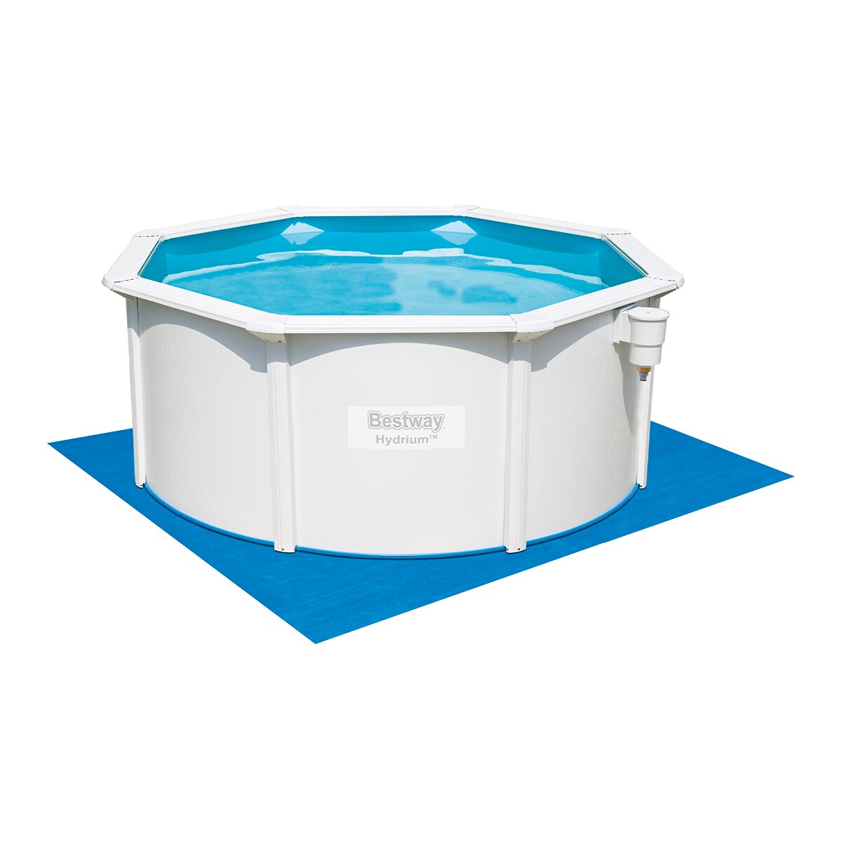 Piscina chapa de acero reforzada Hydrium Ø 300 x 120 cm Blanco-4