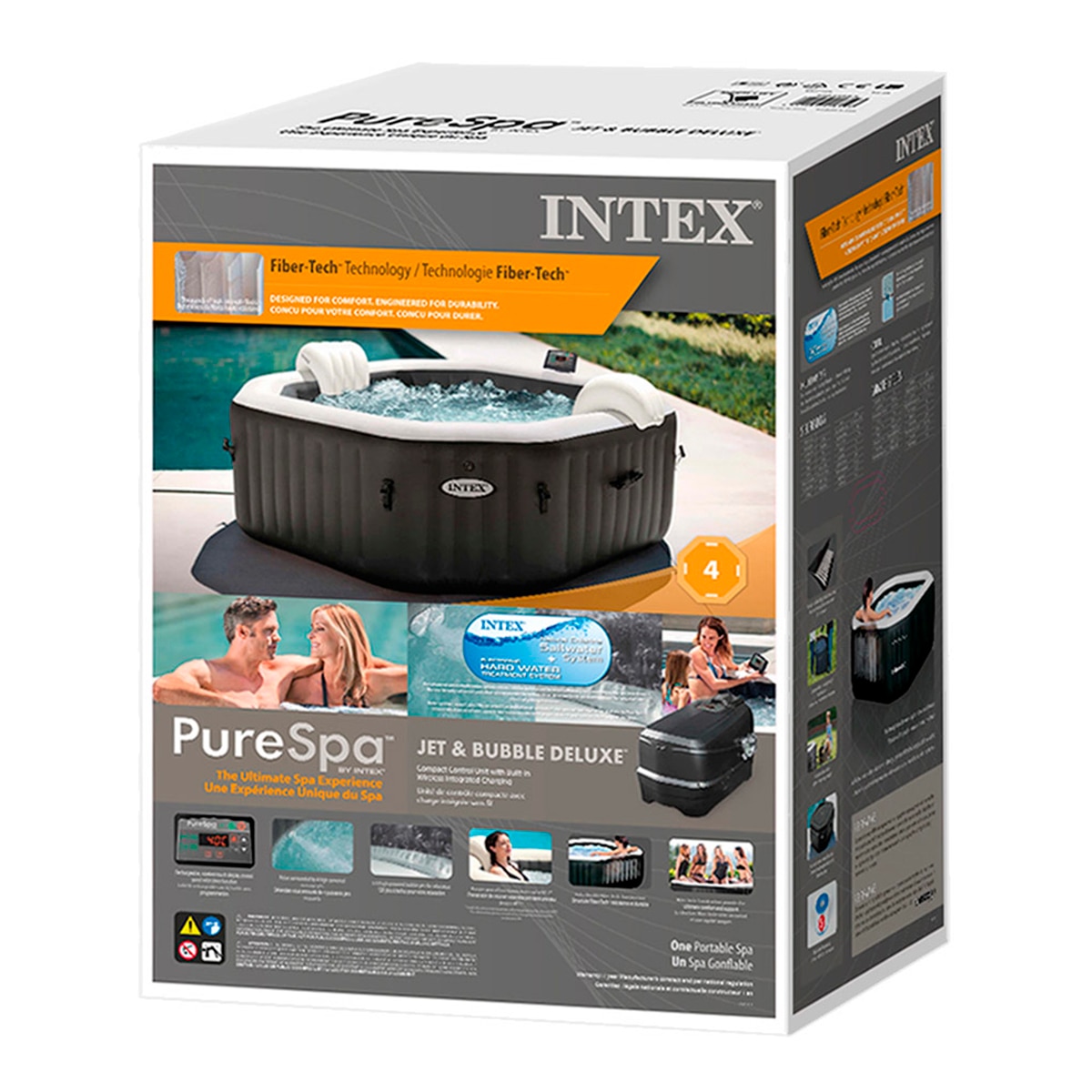 Spa Insuflável PureSpa Deluxe - Ø 218x71 cm Preto-11