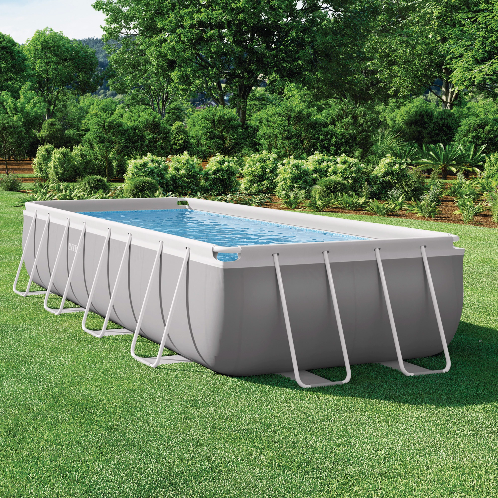 Piscina Desmontável Prisma Frame - 488x244x107 cm Cinzento-2