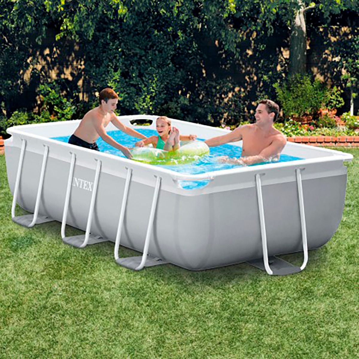 Piscina Desmontável Prisma Frame - 300x175x80 cm Cinzento-2