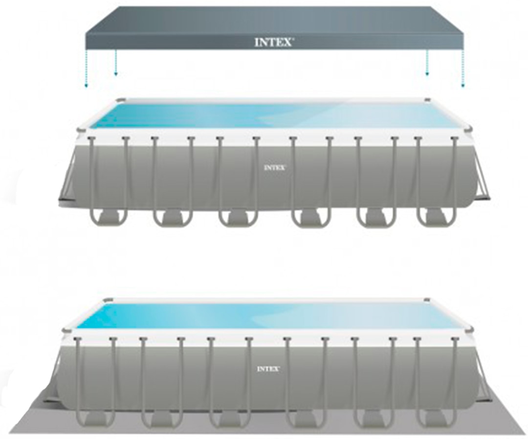 Piscina Desmontável Ultra Frame XTR - 732 x 366 x 132 cm Cinzento-4