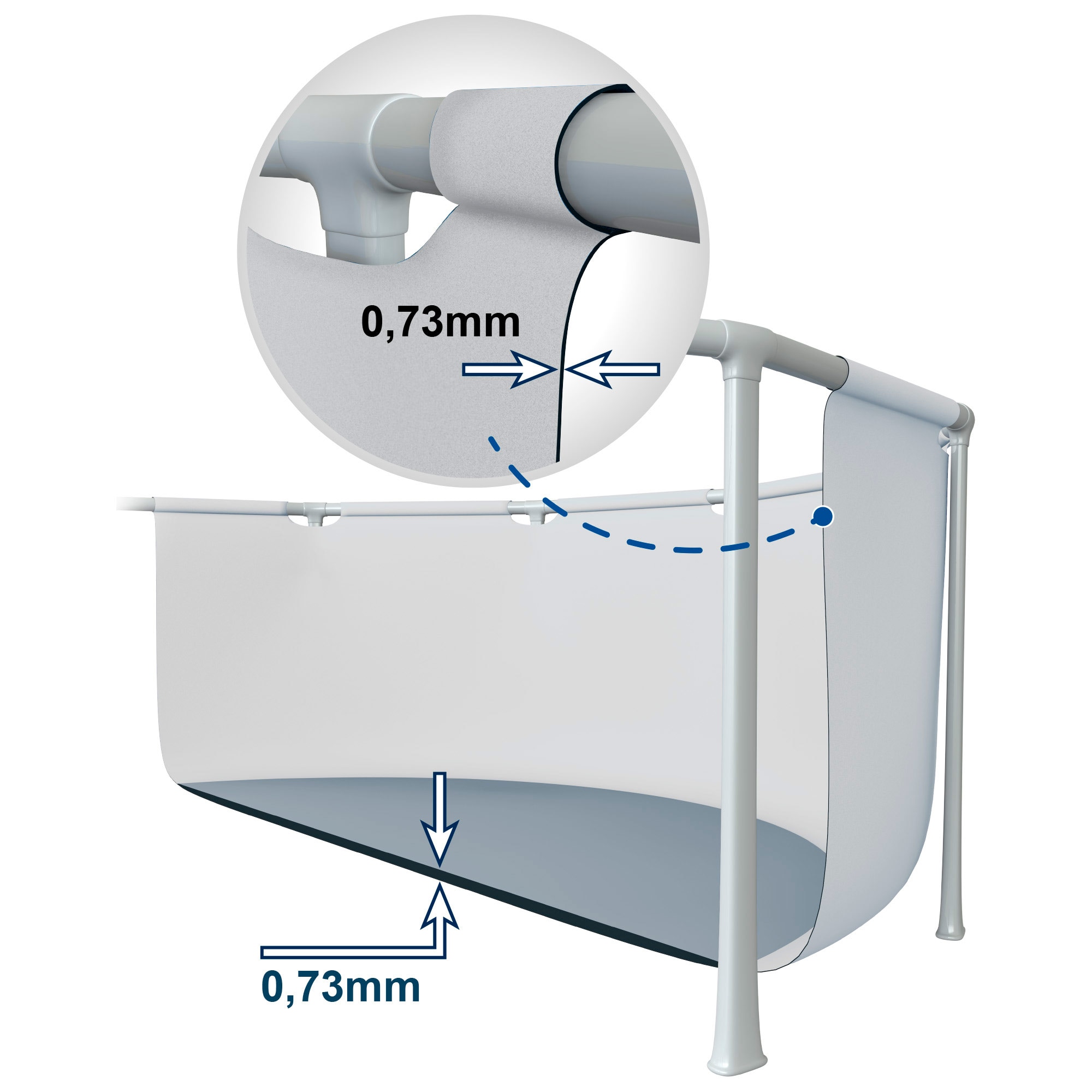 Piscina Desmontável Ultra Frame XTR - 732 x 366 x 132 cm Cinzento-6