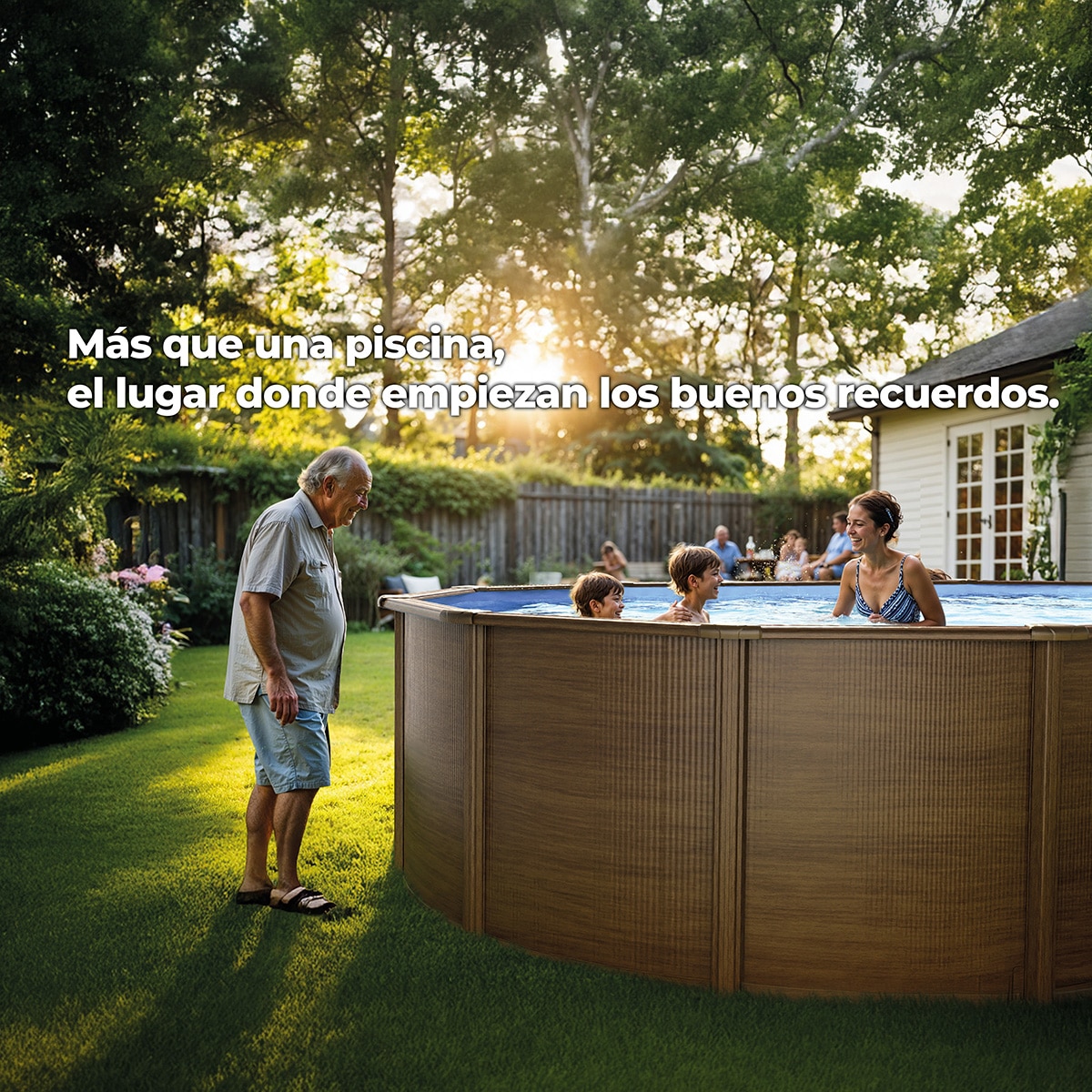 Piscina chapa acero Pacific Aspecto Madera 500 x 300 x 120 cm Madera-7