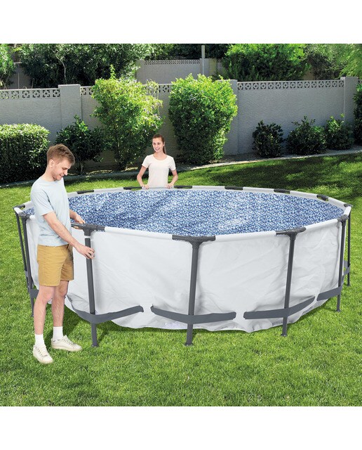Piscina redonda Steel Pro Max Ø 305 x 100 cm Gris-9