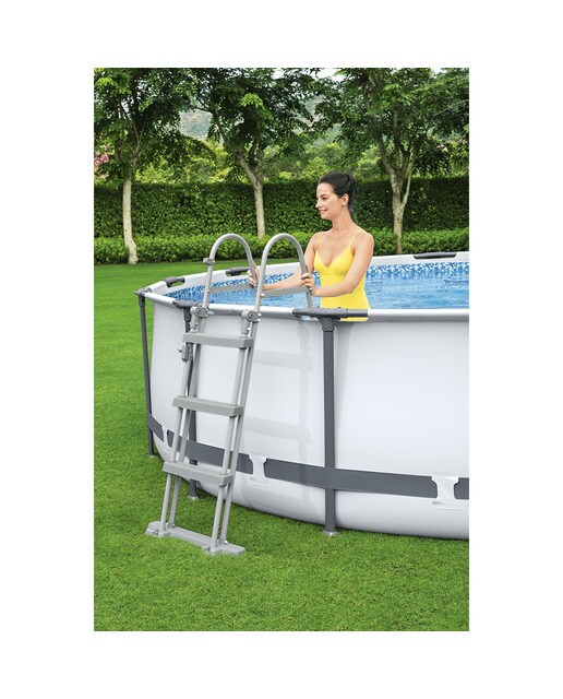 Piscina redonda Steel Pro Max Ø 305 x 100 cm Gris-10