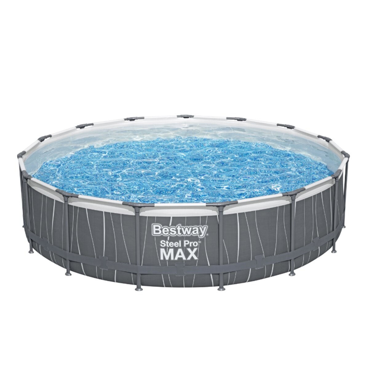Piscina Redonda Steel Pro Max Led Ø 457 x 107 cm Gris-1